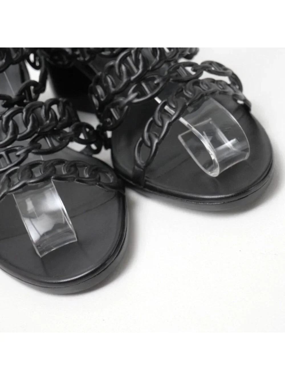 Hermes Romanzo Sandals Chaine D'ancre Strap Wedge Sole RB